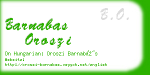 barnabas oroszi business card